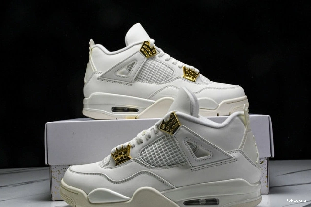 Rep TBkick AQ9129-170 Jordan Gold 4 Metallic Retro 0801